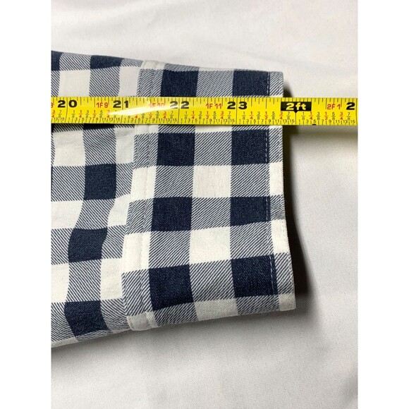 Isaac Mizrahi Crop Jacket XXL Navy White Gingham Canvas Stretch - Picture 6 of 11